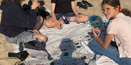 Powiększ grafikę: Klasa 6a na plaży