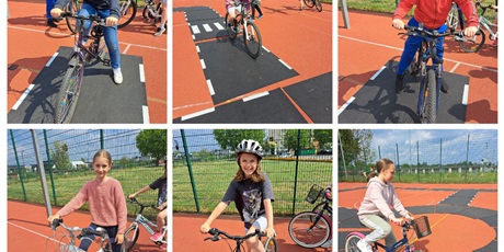 Powiększ grafikę: Egzamin na kartę rowerową - grupa dzieci