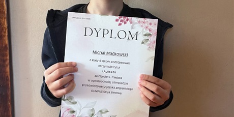 Michał w Ogólnopolskiej Olimpiadzie z języka angielskiego Olimpus