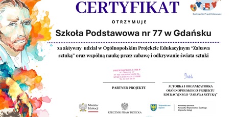 Ogólnopolski Projekt Edukacyjny "Zabawa Sztuką"